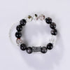 Obsidian and Phantom Quartz Energy Bracelet