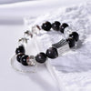 Obsidian and Phantom Quartz Energy Bracelet