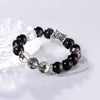 Obsidian and Phantom Quartz Energy Bracelet