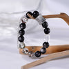 Obsidian and Phantom Quartz Energy Bracelet