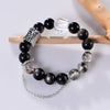 Obsidian and Phantom Quartz Energy Bracelet