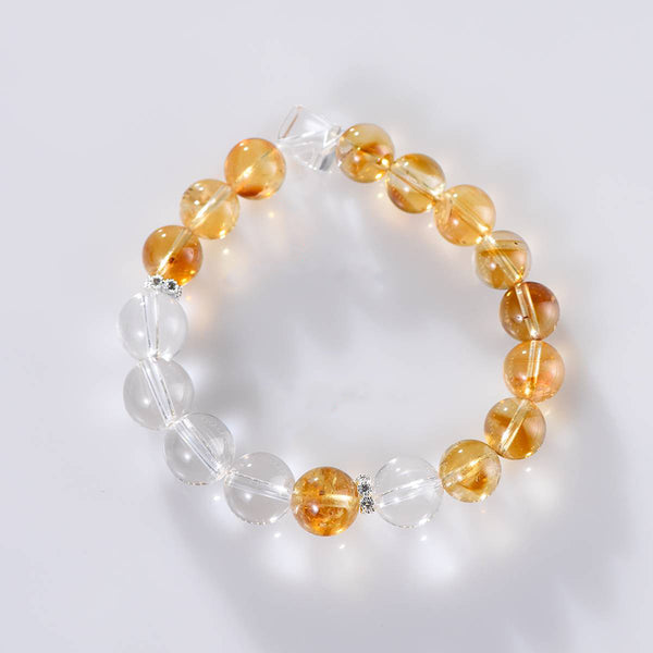 Citrine and Clear Quartz Energy Bracelet