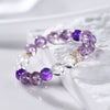 Amethyst Azeztulite and Clear Quartz Energy Bracelet