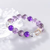 Amethyst Azeztulite and Clear Quartz Energy Bracelet