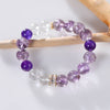 Amethyst Azeztulite and Clear Quartz Energy Bracelet