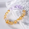 Yellow Azeztulite and Lavender Amethyst Energy Bracelet