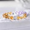Yellow Azeztulite and Lavender Amethyst Energy Bracelet