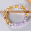 Yellow Azeztulite and Lavender Amethyst Energy Bracelet