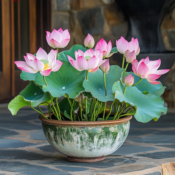 Sacred Bowl Lotus Flower Seeds for Pond, Balcony, or Indoor Water Garden – Rare Aquatic Perennial Plant for Bonsai Containers, Mini Aquariums & Patio Décor – Easy to Grow, Stunning Summer Blooms