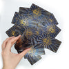 Luxury Gold Foil Tarot Deck – Durable Waterproof Cards with Blue Gold Eye Design