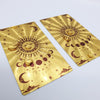 Gold Foil Tarot Deck – Durable Waterproof Cards with Celestial Design