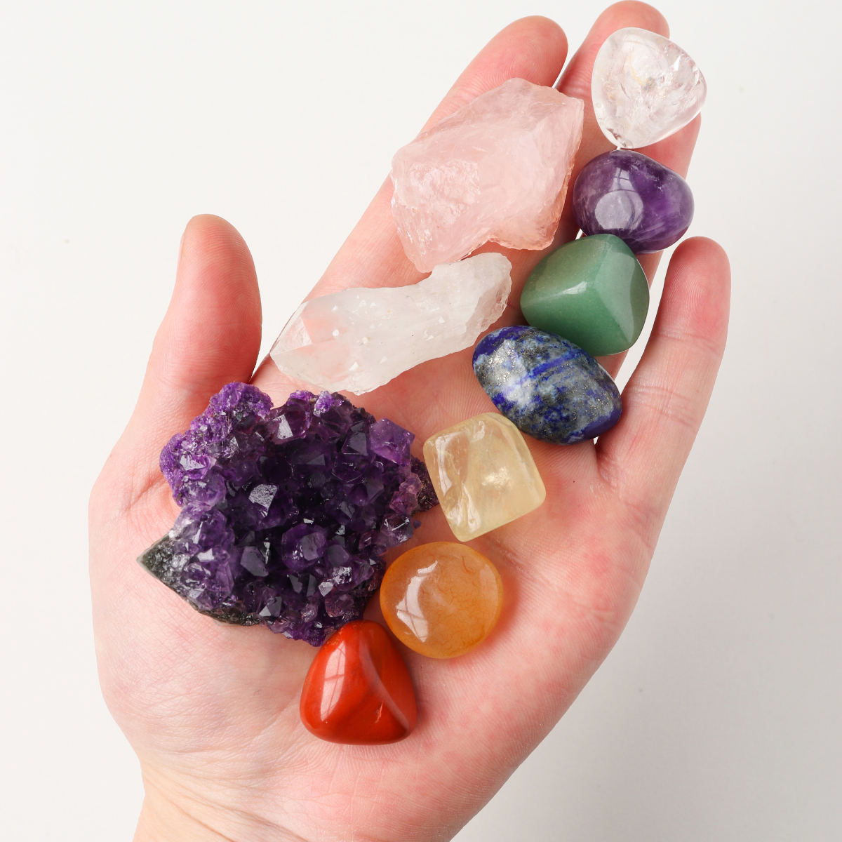 Amethyst Block Wooden Box Set