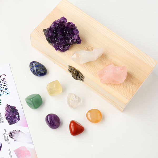 Amethyst Block Wooden Box Set