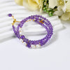 Amethyst Pearl Energy Necklace and Bracelet Duo