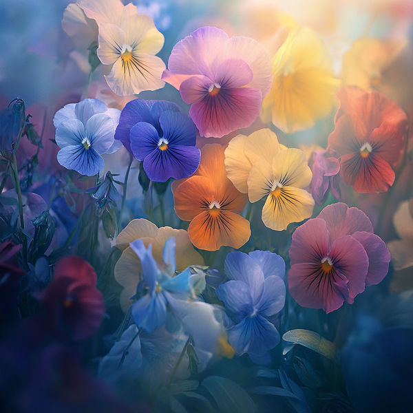 200Seeds Pansy Flower Seeds Mix – Multicolor Viola Tricolor for Garden Beds, Pots, Borders – Hardy Cool-Season Blooms