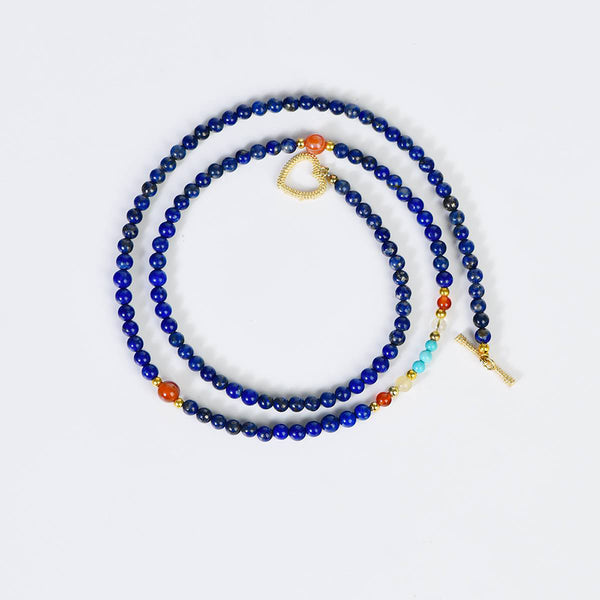 Lapis lazuli Crystal Energy Necklace and Bracelet Duo