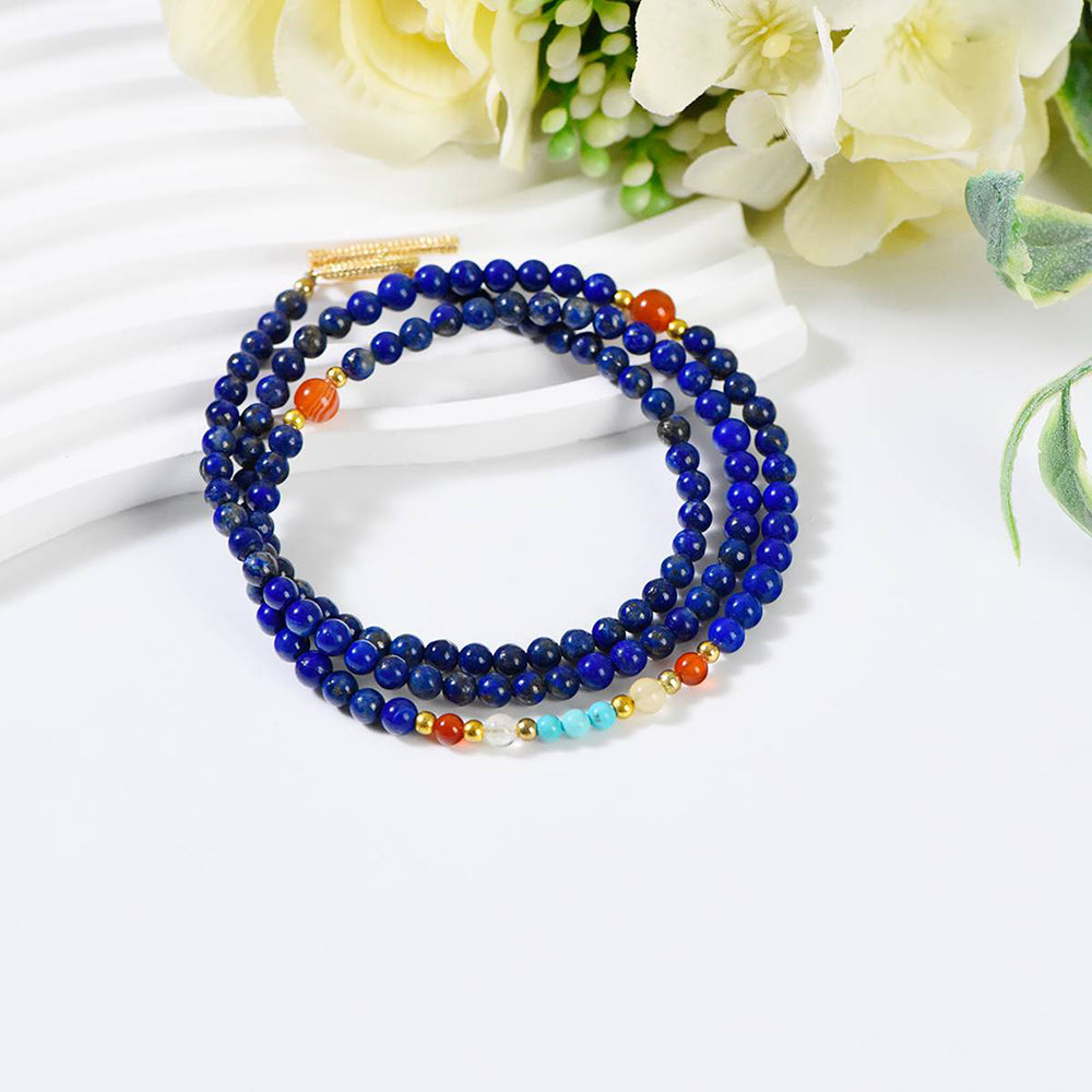 Lapis lazuli Crystal Energy Necklace and Bracelet Duo
