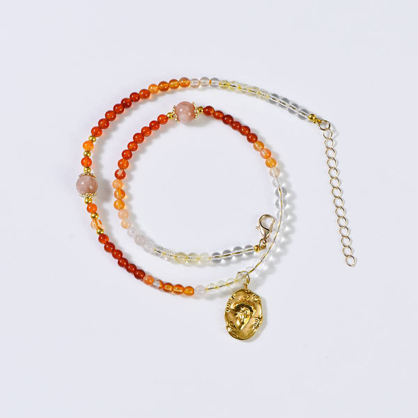 Red Agate Crystal Energy Necklace