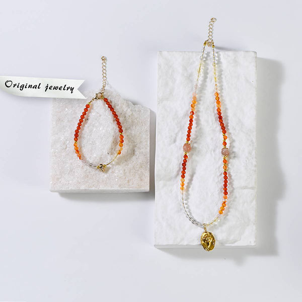 Red Agate Crystal Energy Necklace