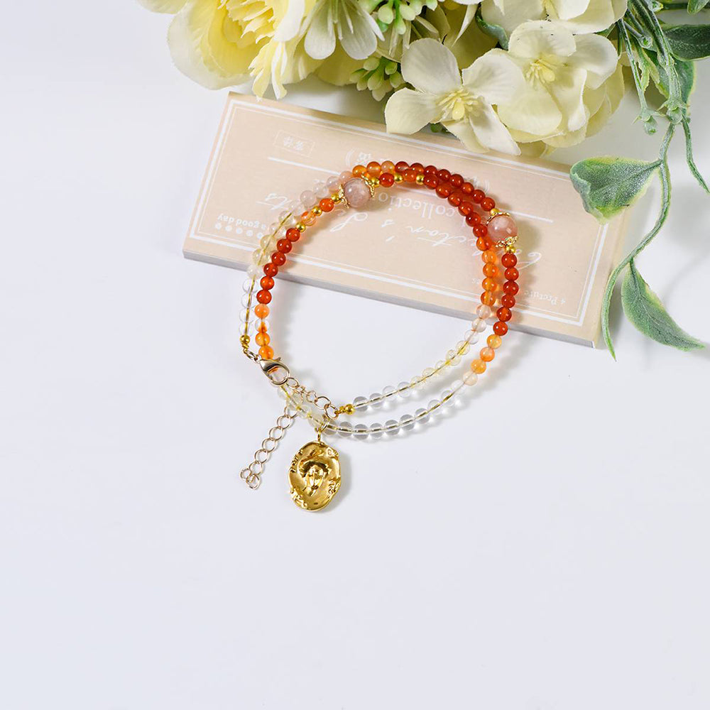 Red Agate Crystal Energy Necklace
