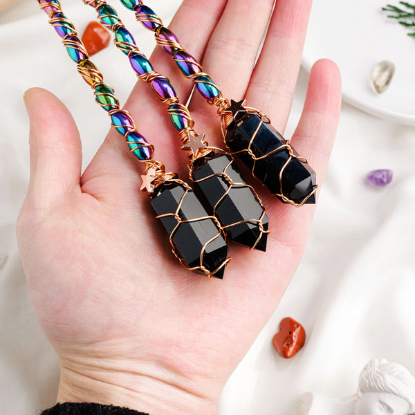 Black Obsidian Magic Wand