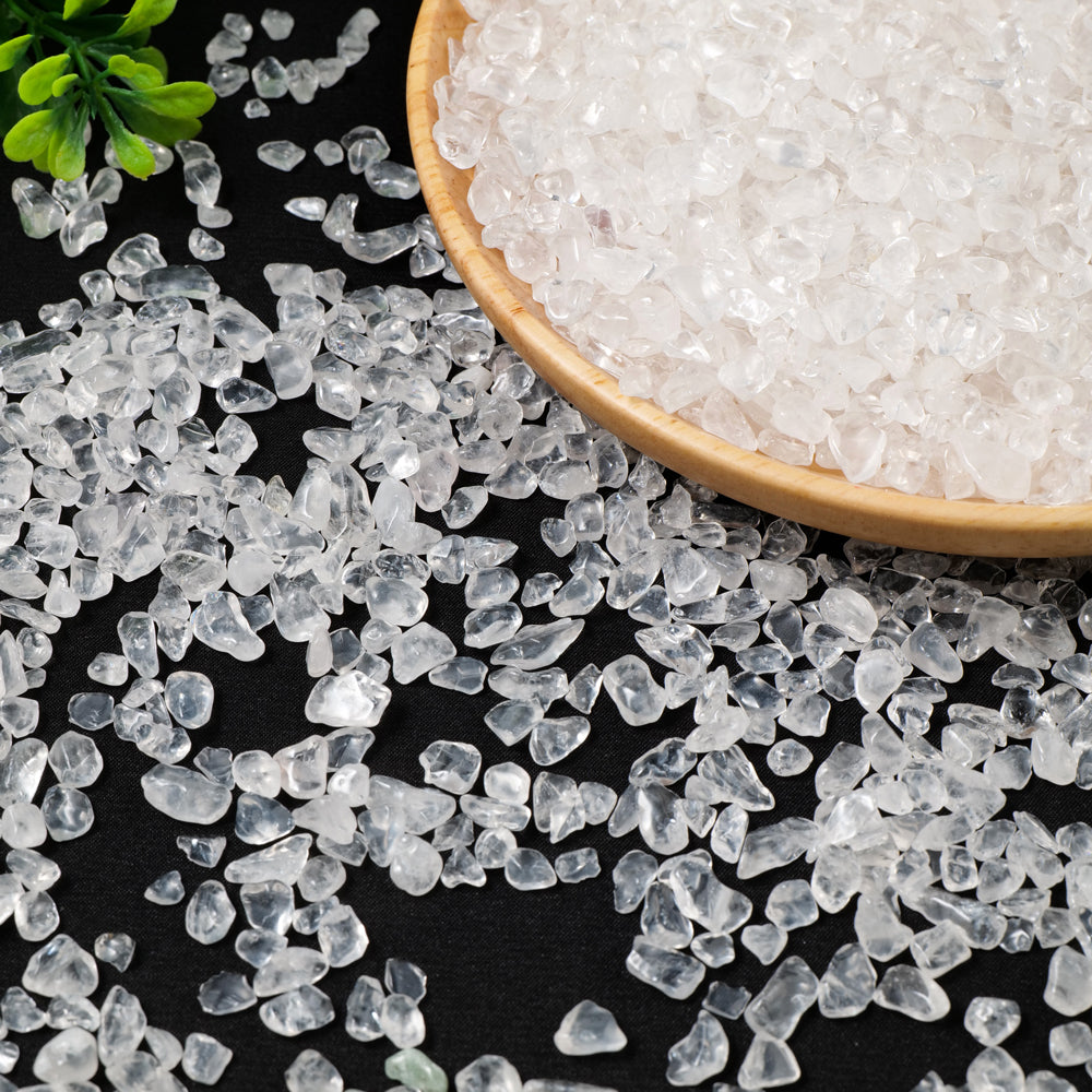 Clear Quartz Tumbled Chips for Jewelry and Energy Cleansing