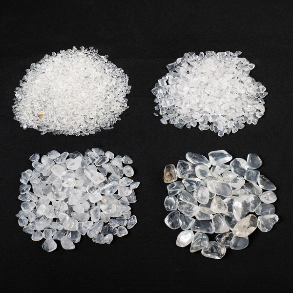 Clear Quartz Tumbled Chips for Jewelry and Energy Cleansing