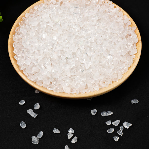 Clear Quartz Tumbled Chips for Jewelry and Energy Cleansing