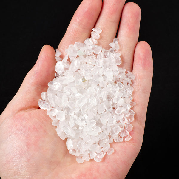 Clear Quartz Tumbled Chips for Jewelry and Energy Cleansing
