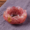 Natural Crystal Resin Lotus Ornament