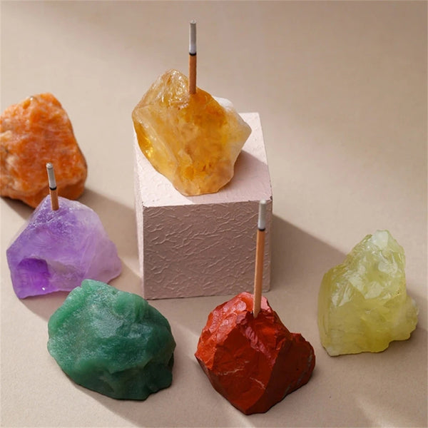 Raw Crystal Incense Holder