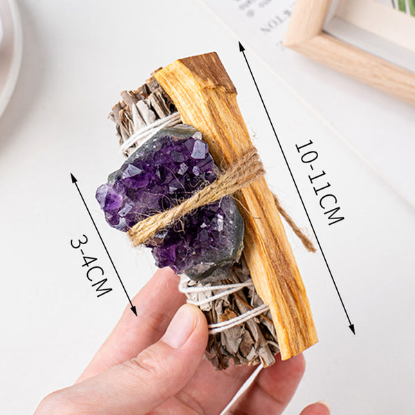 Sage Peruvian Palo Santo Crystal Set