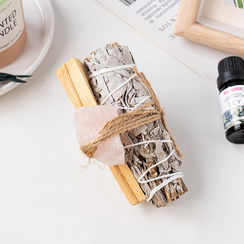 Sage Peruvian Palo Santo Crystal Set