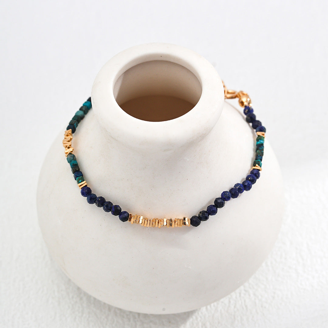 Vintage Beaded Lapis Lazuli Necklace/Bracelet