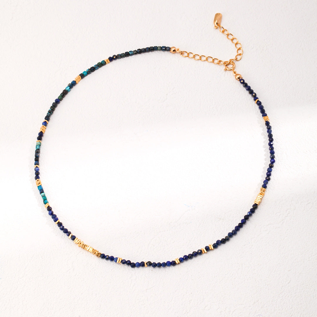 Vintage Beaded Lapis Lazuli Necklace/Bracelet