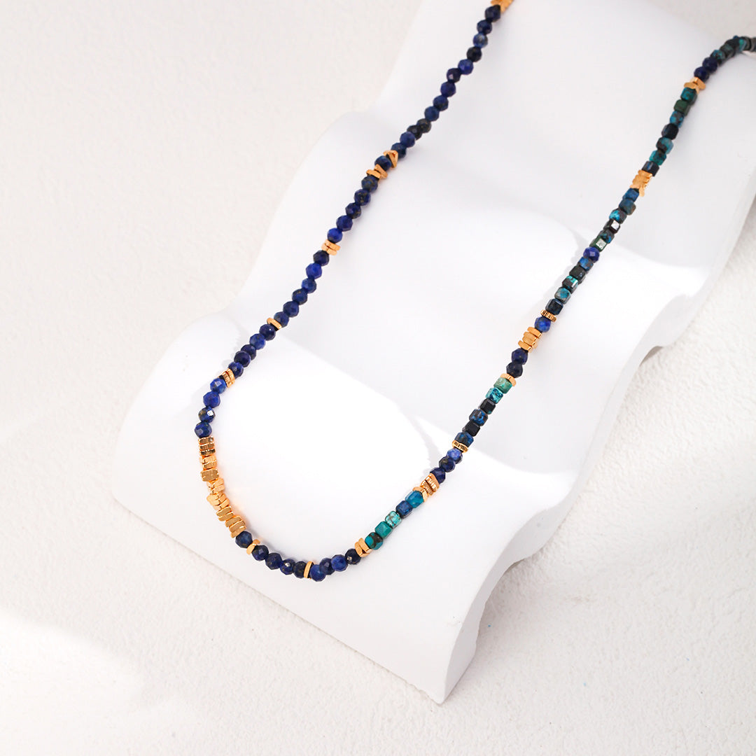 Vintage Beaded Lapis Lazuli Necklace/Bracelet