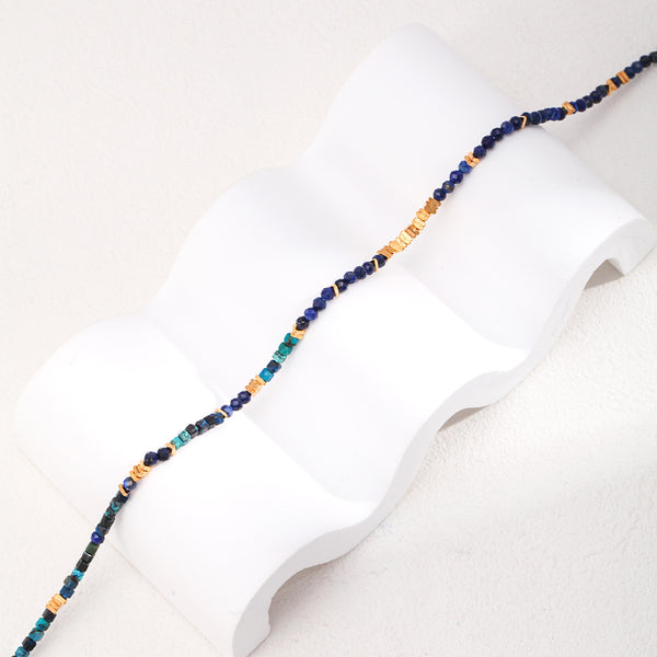 Vintage Beaded Lapis Lazuli Necklace/Bracelet
