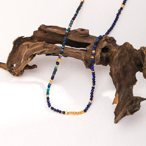 Vintage Beaded Lapis Lazuli Necklace/Bracelet