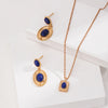Vintage Lapis Lazuli Earrings-Gold Plated 925 Sterling Silver