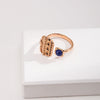 Vintage Rectangular Lapis Lazuli Ring-Gold Plated 925 Sterling Silver