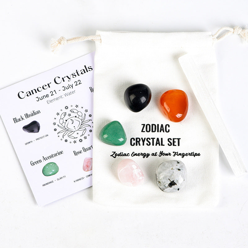 Zodiac Crystal Stone Energy Set Box