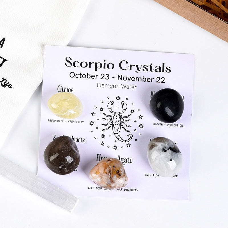 Zodiac Crystal Stone Energy Set Box