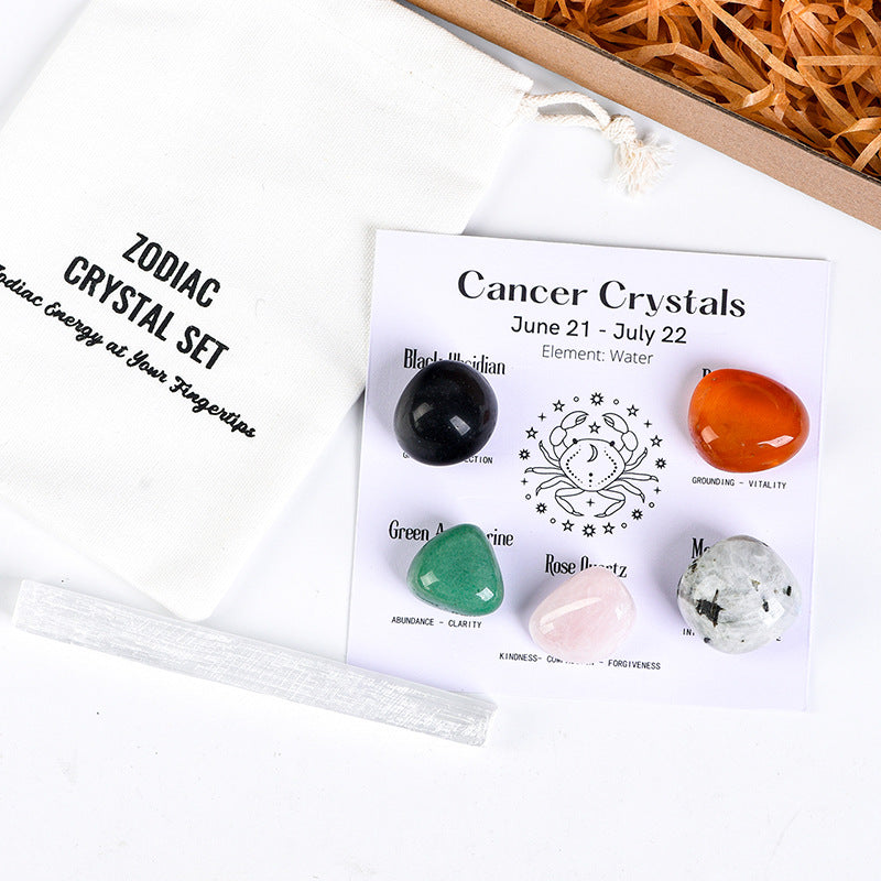 Zodiac Crystal Stone Energy Set Box