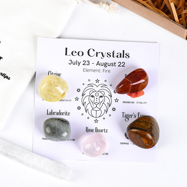 Zodiac Crystal Stone Energy Set Box