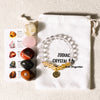 Zodiac Energy Crystal Stone Bracelet Set
