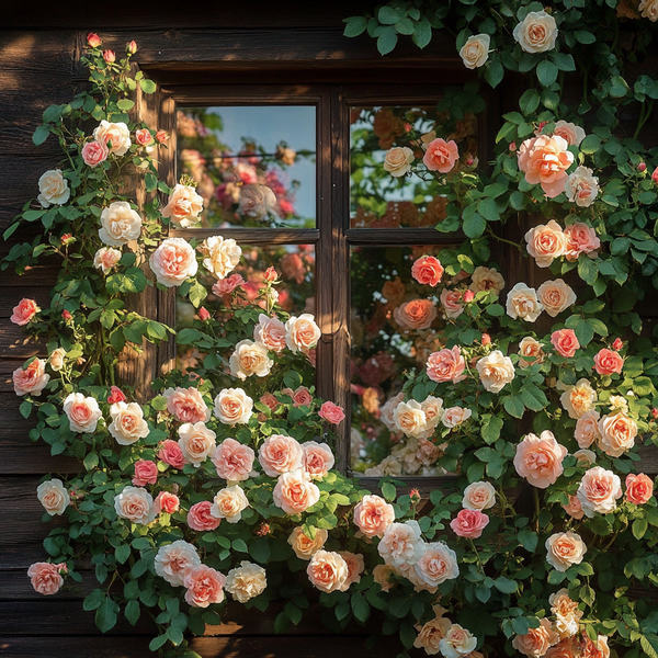 Pink Climbing Rose Seeds – Romantic Garden Flower for Trellis & Fence | Fragrant, Hardy Perennial Blooms | DIY Outdoor Gardening