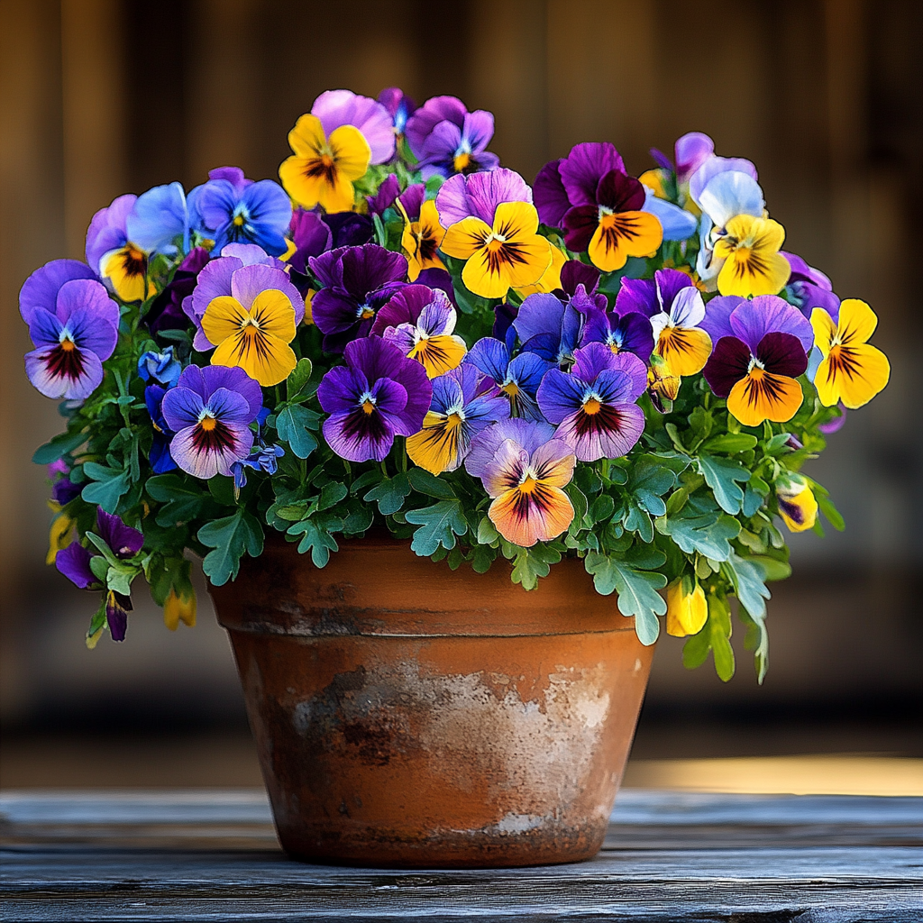 200Seeds Pansy Flower Seeds Mix – Multicolor Viola Tricolor for Garden Beds, Pots, Borders – Hardy Cool-Season Blooms