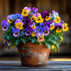 200Seeds Pansy Flower Seeds Mix – Multicolor Viola Tricolor for Garden Beds, Pots, Borders – Hardy Cool-Season Blooms