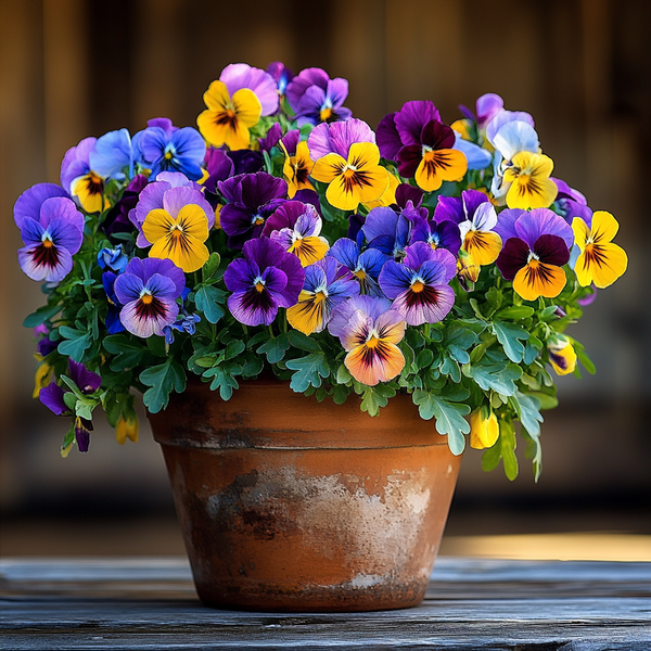 200Seeds Pansy Flower Seeds Mix – Multicolor Viola Tricolor for Garden Beds, Pots, Borders – Hardy Cool-Season Blooms